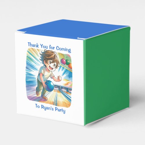 Bowling Party Boys Anime Birthday Favor Boxes