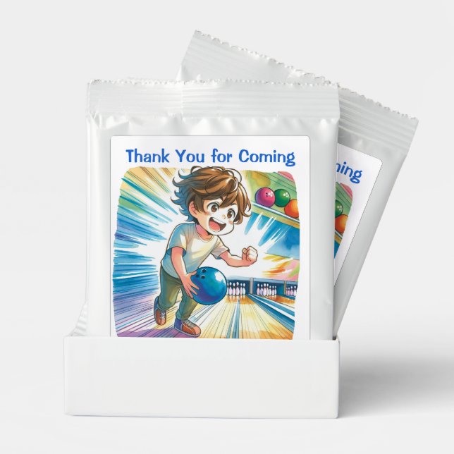 Bowling Party Boy's Anime Birthday Favors Lemonade Drink Mix (Pair)