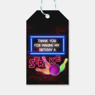 Bowling Party, Cosmic Bowling, Bowling birthday In Gift Tags