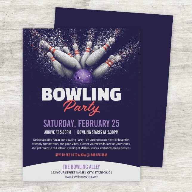 Bowling Party Event Flyer Template (Creator Uploaded)