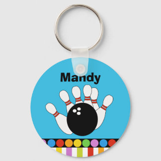 BOWLING PARTY Favor or Name Tag KEYCHAIN