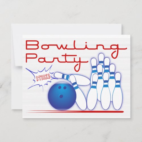 Bowling Party Invitation