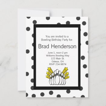 Bowling Party Invitation by Lilleaf at Zazzle
