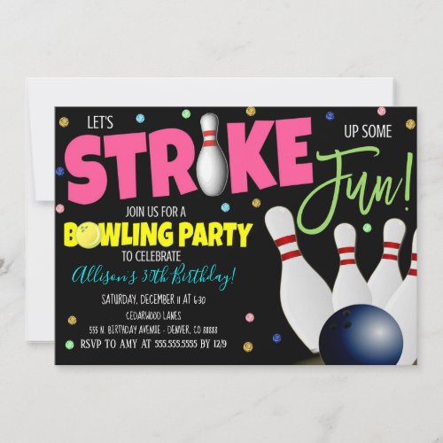 Bowling Party Invitation