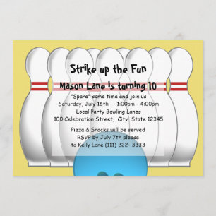 Bowling Party Invitation