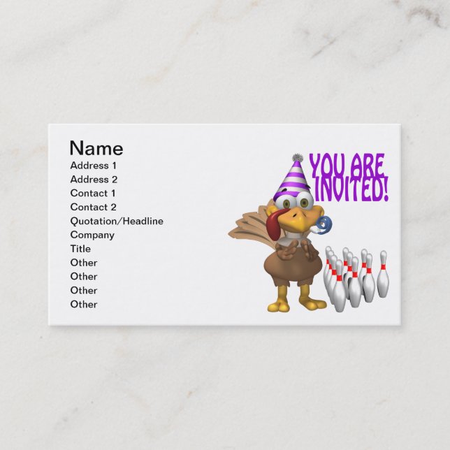 Bowling Party Invitation (Front)