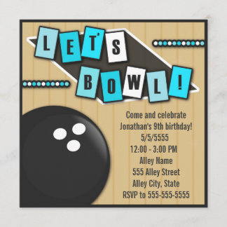Bowling Party Invitation