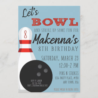 Bowling Party Invitation