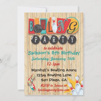 Bowling Party Invitation