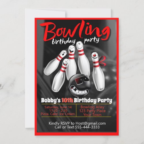 Bowling Party Invitation