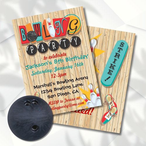 Bowling Party Invitation