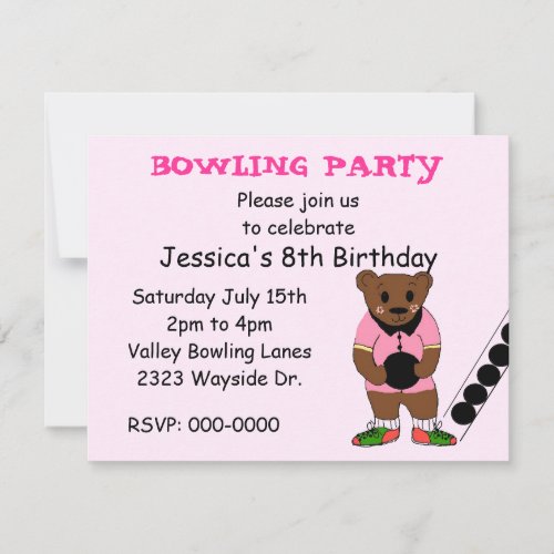 Bowling Party Invitation