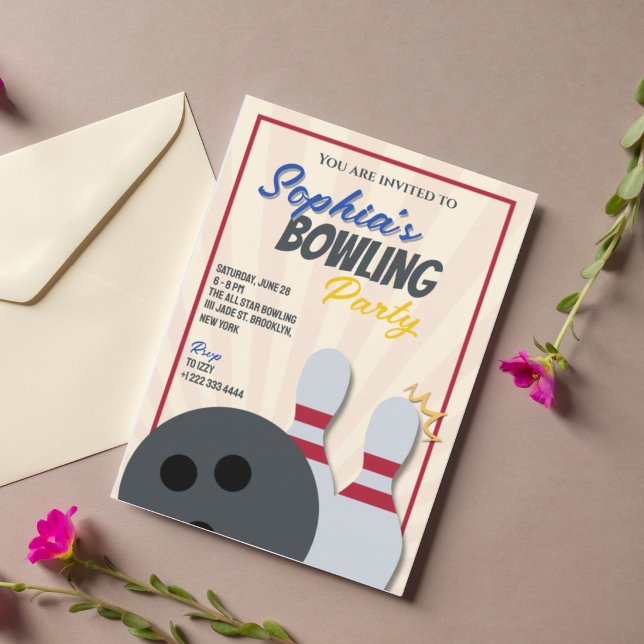 Bowling Party Invitation 2 (Creator Uploaded)
