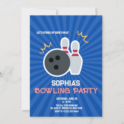 Bowling Party Invitation 4