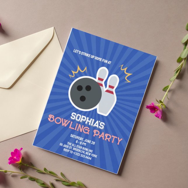 Bowling Party Invitation 4 (Creator Uploaded)