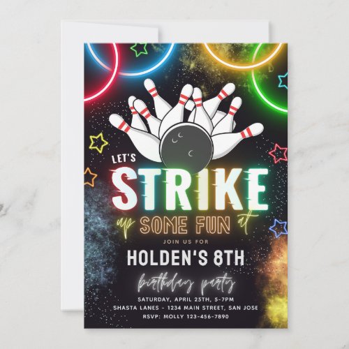 Bowling Party Invitation | Bowling Birthday