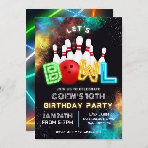 Bowling Party Invitation  Bowling Invitations