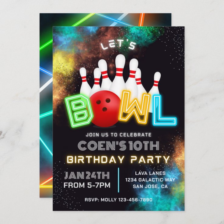 Bowling Party Invitation | Bowling Invitations | Zazzle