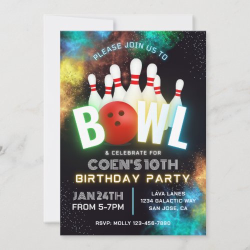Bowling Party Invitation  Bowling Invitations