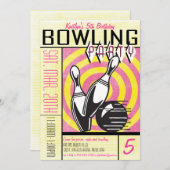 Bowling Party Invitation - Pink (Front/Back)