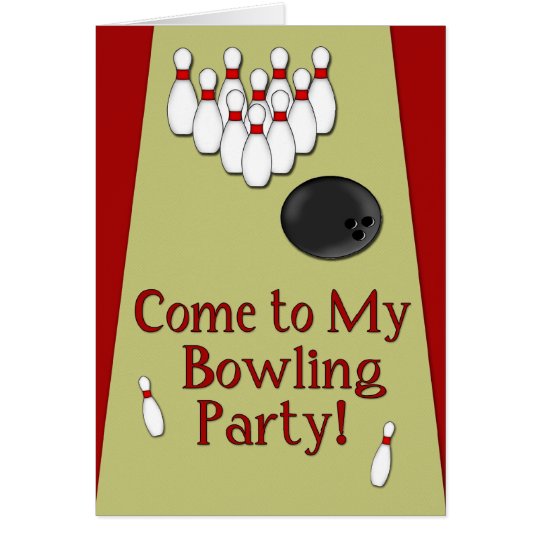Bowling Party InvitationCard Card