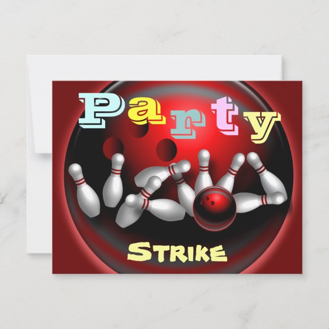 Bowling Party Invitations (Front)