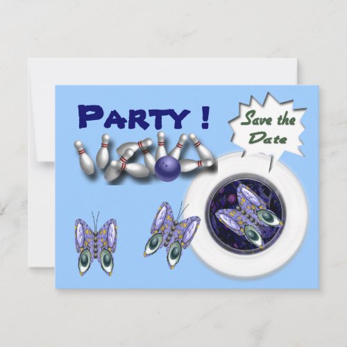 Bowling Party Invitations Customizable