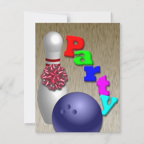 Bowling Party Invitations Customizable