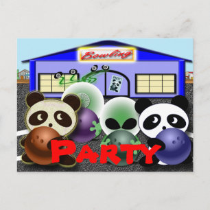 Bowling Party Invitations Customizable
