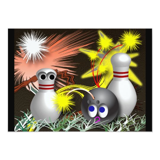 Bowling Party Invitations Customizable