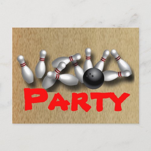 Bowling Party Invitations Customizable