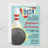 Bowling Party Retro Tenpin Invitation (Front)