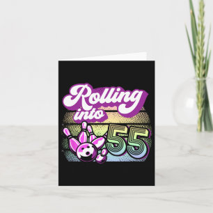 Bowling Party Rolling Into 55 Bowling Birthday Card