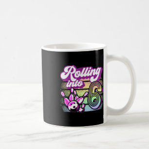 Bowling Party Rolling Into 6 Bowling Birthday Coffee Mug