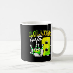 Bowling Party Rolling Into 8 8th Birthday Girls Bo Coffee Mug