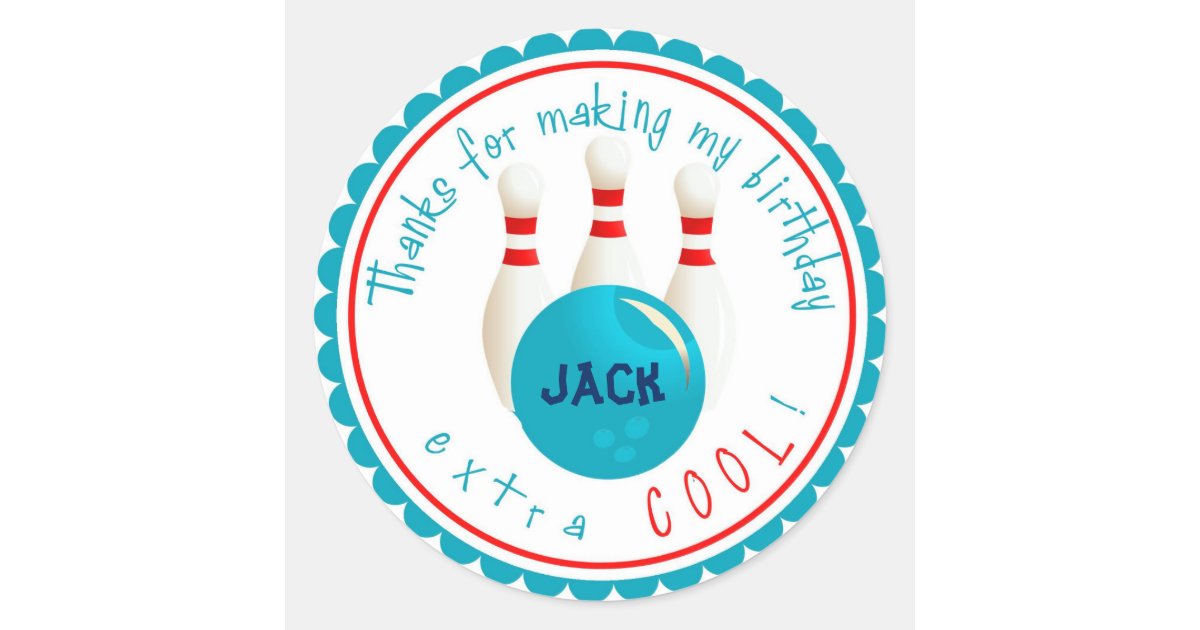 Bowling Party Stickers Zazzle