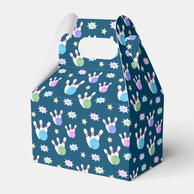 Bowling Pattern Favor Boxes (Front Side)