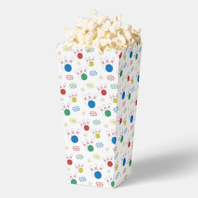 Bowling Pattern Popcorn Favor Boxes (Popped)