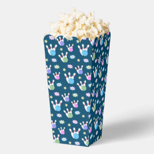 Bowling Pattern Popcorn Favor Boxes