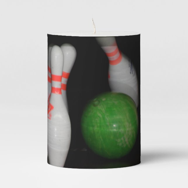 Bowling Pillar Candle (Front)