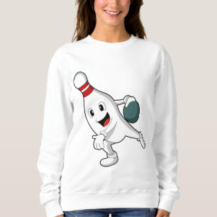 Bowling pin at Bowling with Bowling ball Sweatshirt