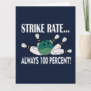 Bowling Pin Ball Strike Team Greeting Card