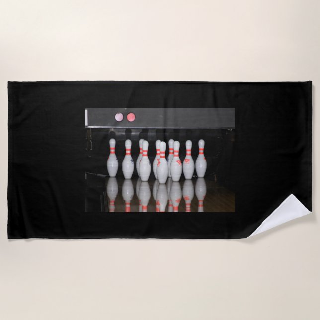 Bowling Pin Beach Towel (Front)