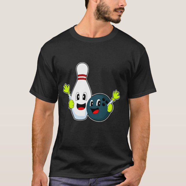 Bowling pin Bowling Bowling ball T-Shirt (Front)