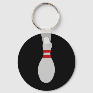 Bowling Pin Costume Ll Ten-pins Alley Strike Spare Keychain