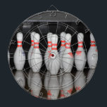 Bowling Pin Dartboard<br><div class="desc">A dartboard featuring a photo of bowling pins.

If you believe the cost and shipping is too much to pay.
Join Zazzle Black at check out to get unlimited free shipping,  huge discounts and great exclusives all year long. A standard membership is $9.99 annually.</div>