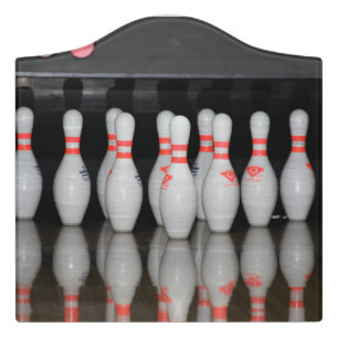 Bowling Pin Door Sign