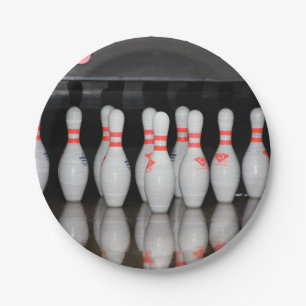 Bowling Pin Paper Plates