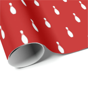 Bowling Pin Pattern   Any Background Color Wrapping Paper