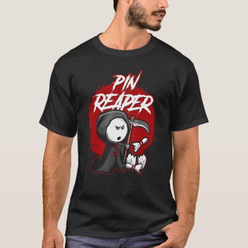 Bowling Pin Reaper Grim Reaper Bowler T_Shirt